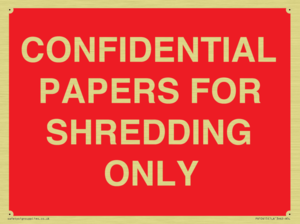 CONFIDENTIAL PAPERS FOR SHREDDING ONLY